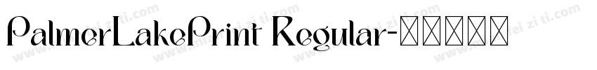 PalmerLakePrint Regular字体转换